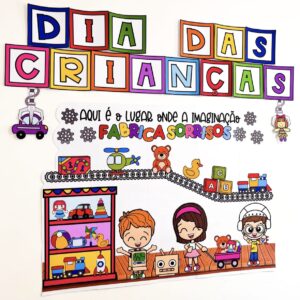 PAINEL DIA DAS CRIANÇAS "FÁBRICA DE BRINQUEDOS"