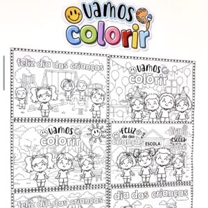 PAINEL GIGANTE DE COLORIR "DIA DAS CRIANÇAS"