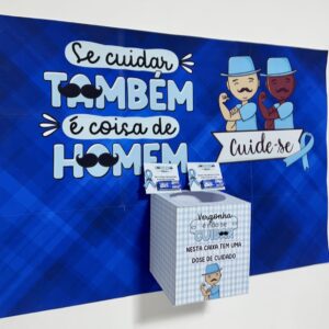 PAINEL E CAIXA MOTIVACIONAL "NOVEMBRO AZUL"
