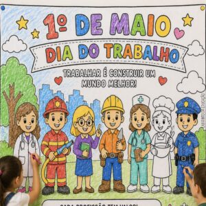 PAINEL DIA DO TRABALHO-PARA COLORIR