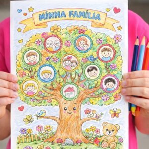 ATIVIDADE DE COLORIR MINHA FAMÍLIA
