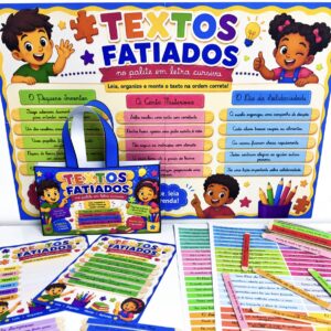 TEXTOS FATIADOS NO PALITO "Letra cursiva"