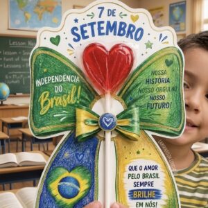 CARTÃO LEMBRANCINHA LAÇO "7 DE SETEMBRO"